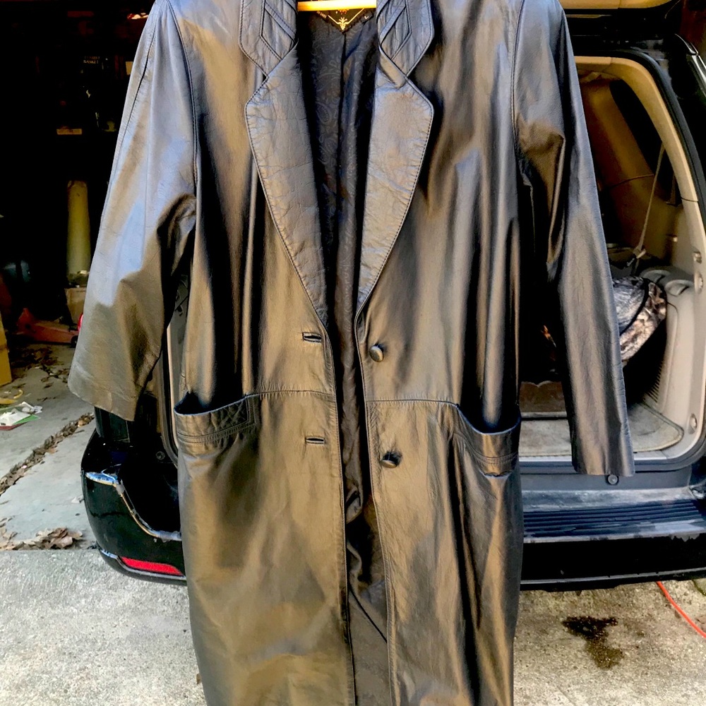 Charles Klein black genuine leather